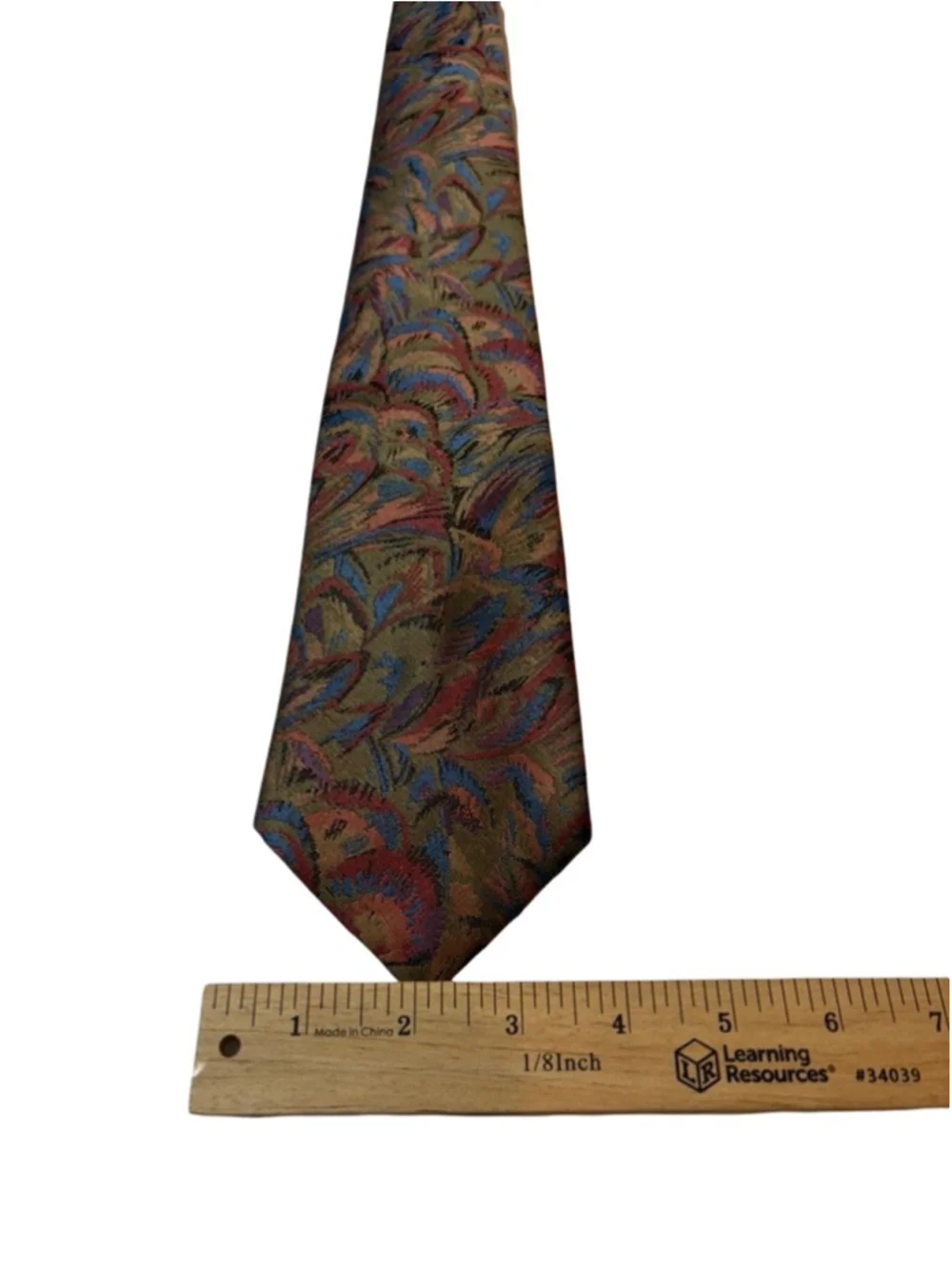 Pierre Balmain Paris Silk Tie Abstract Floral Multicolor Vintage Luxury
